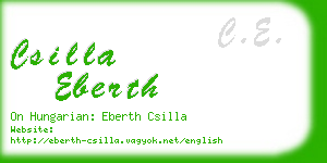 csilla eberth business card
